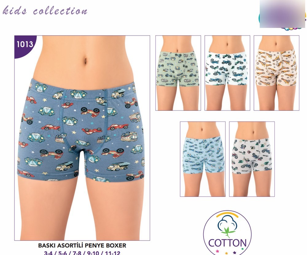 Erkek Çocuk Baskı Asortili Penye Boxer