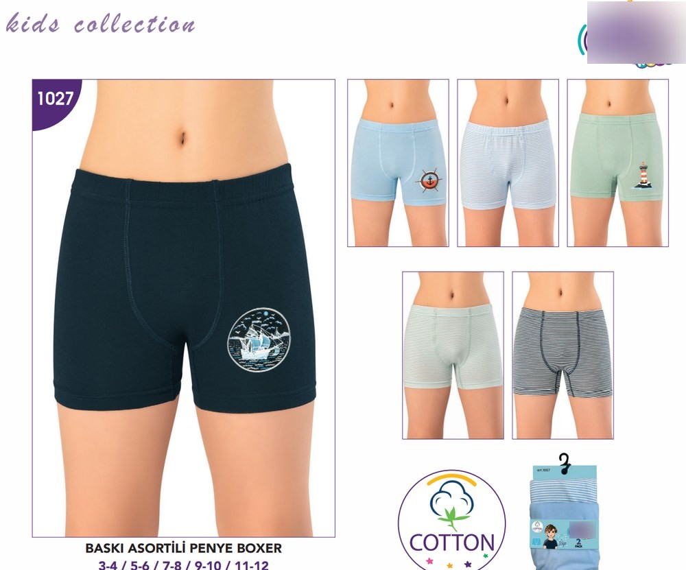 Erkek Çocuk Baskı Asortili Penye Boxer