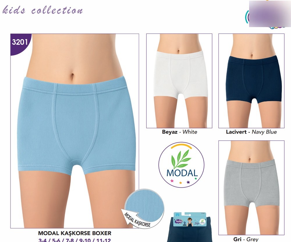 Erkek Çocuk Modal Kaşkorse Boxer