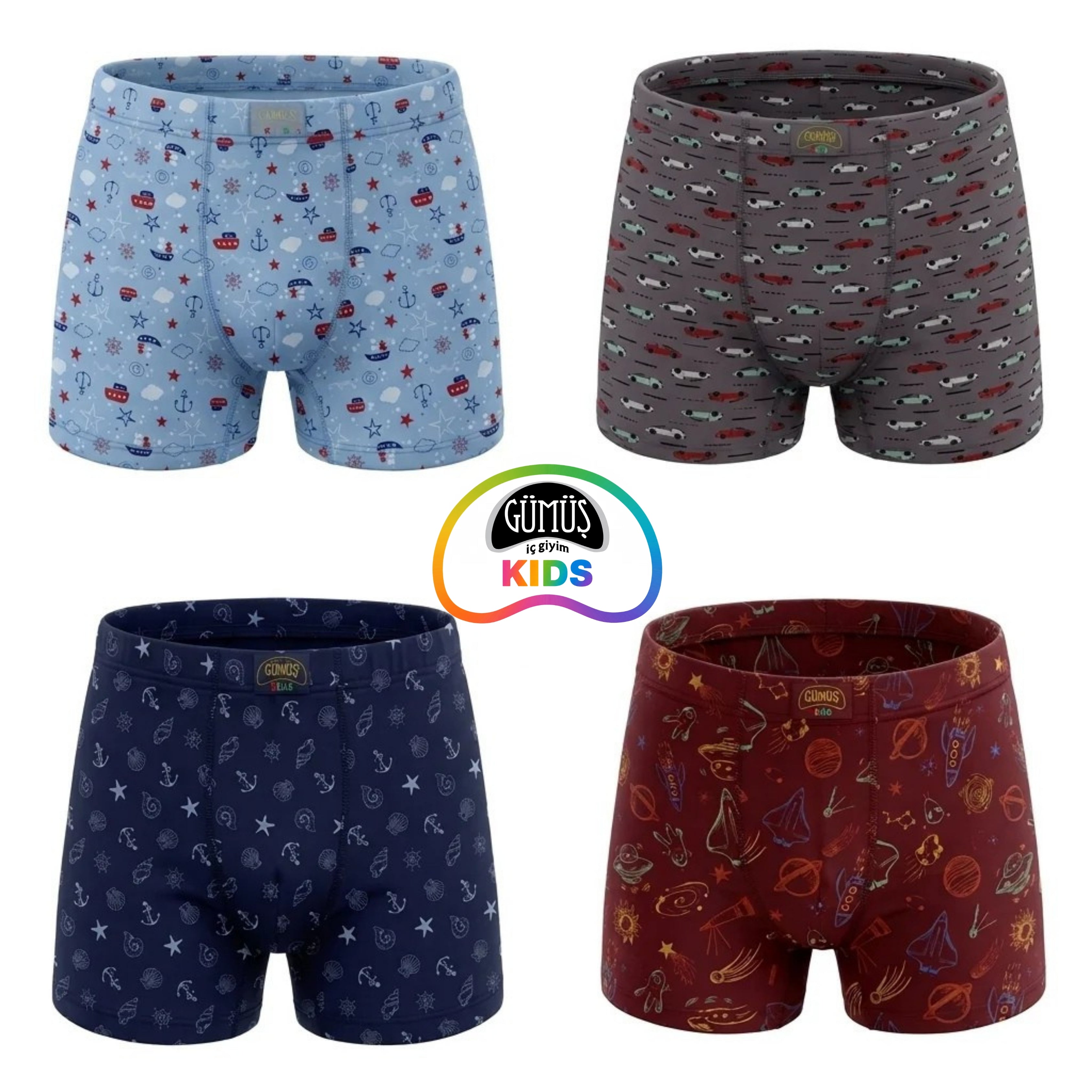 Erkek Çocuk Likralı Empirme Boxer