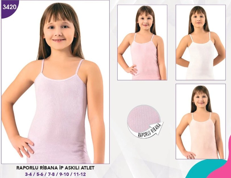 Raporlu İp Askılı Kız Atlet